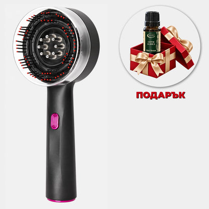 Масажор за скалп с червена LED светлина + 🎁 Възстановяващ  серум за коса Rivana (10 ml)